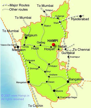 Map of Hampi