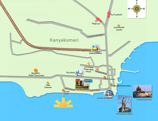 Map Kanyamumari